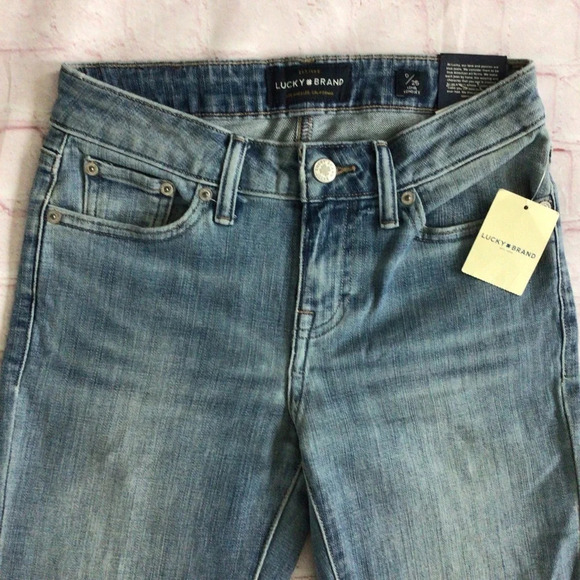 Lucky Brand Lolita Boot Cut Mid Rise Curvy Fit Denim Blue Jeans - Size 0/25 Long - Picture 2 of 12